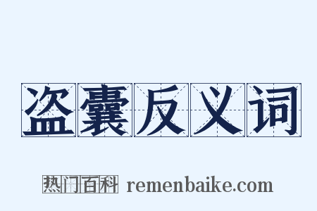 盗囊反义词是什么意思的图片